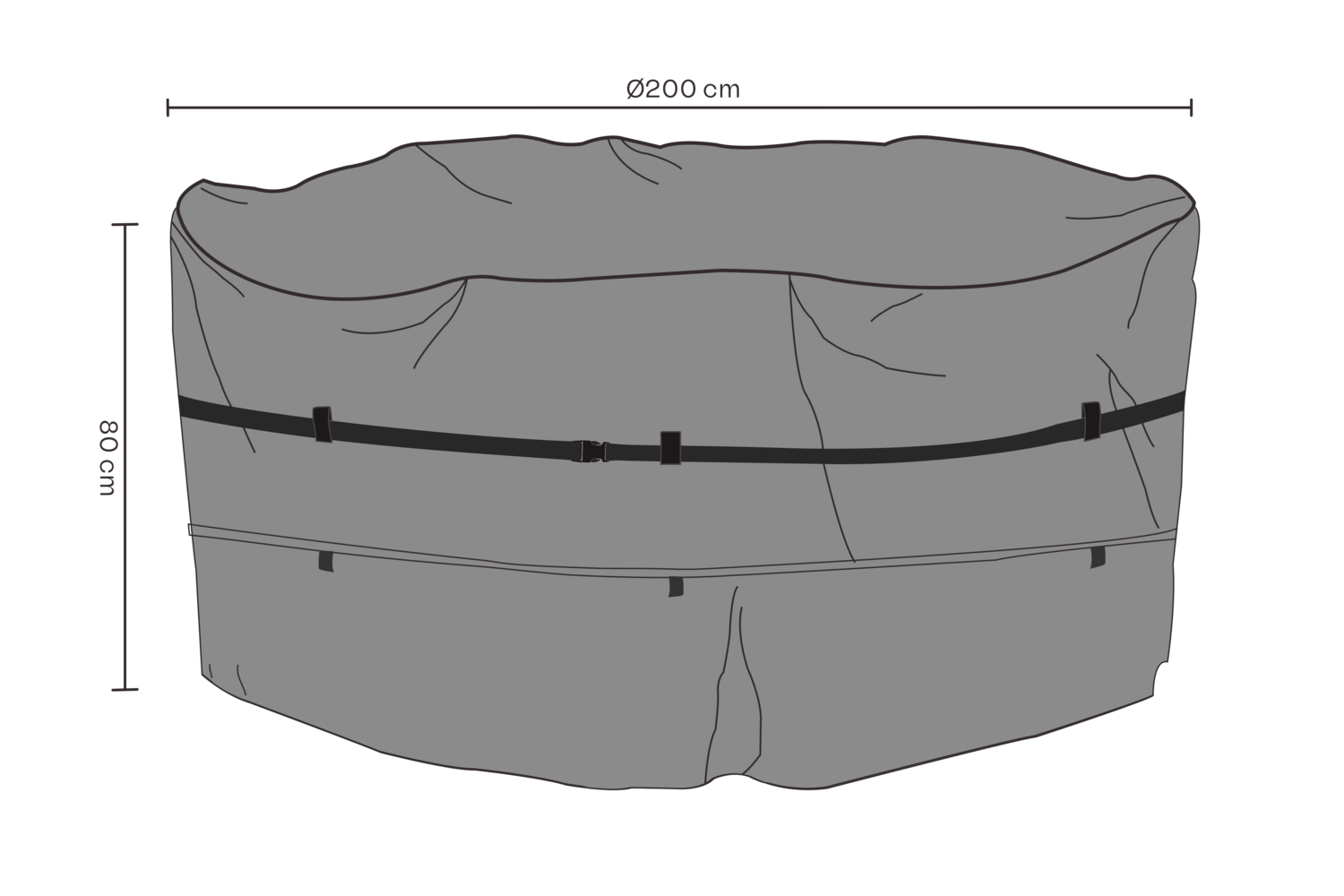 Møbeltrekk spisegruppe Black-Breathable