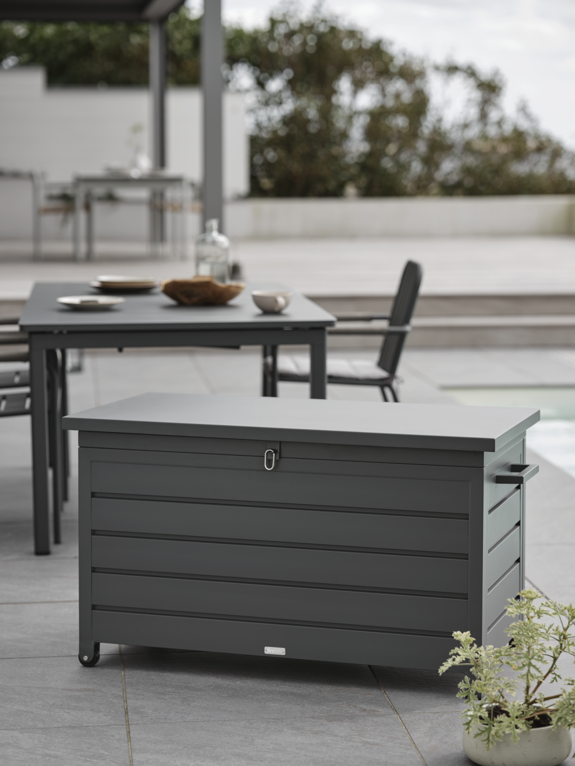 Gäster oppbevaringsboks Antracit