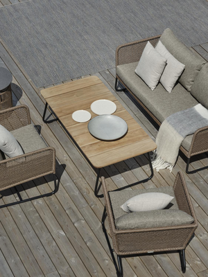 Nolli sofabord Svart/teak