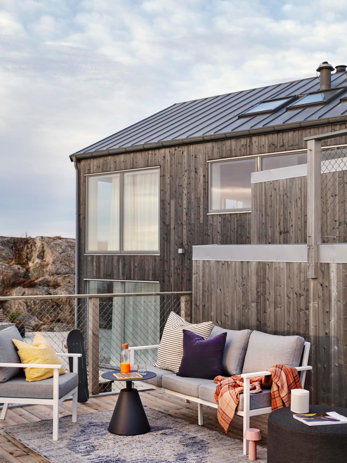 Samvaro High lenestol White/Pearl grey