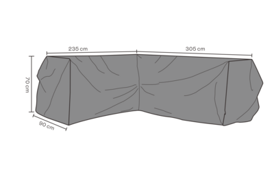 Møbeltrekk hjørnesofa Black-Breathable