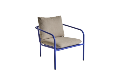Bendt lenestol Indigo Blue/Teddy Beige