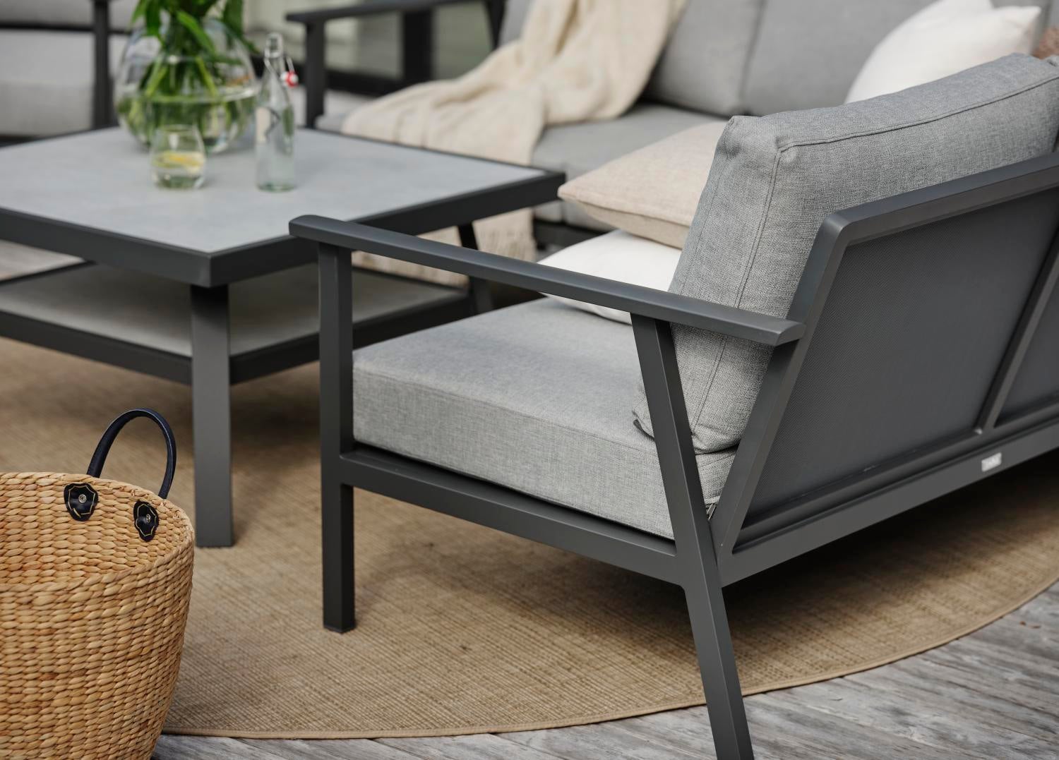 Samvaro Low endestykke Antracit/grå