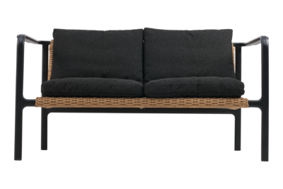 Motty 2-seter sofa Svart/Teddy Black