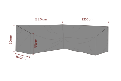 Møbeltrekk hjørnesofa Black-Breathable