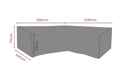 Møbeltrekk hjørnesofa Black-Breathable