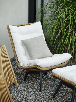 Covelo loungestol Natural colored/white