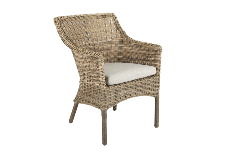 Lenora stol med armlener Rustic/Sand