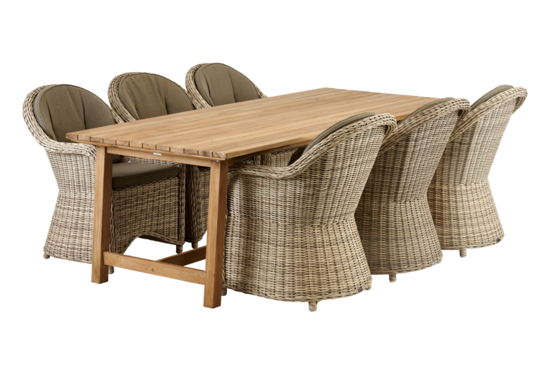 Paulina stol med armlener Beige/beige