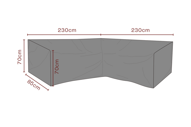 Møbeltrekk hjørnesofa Black-Breathable