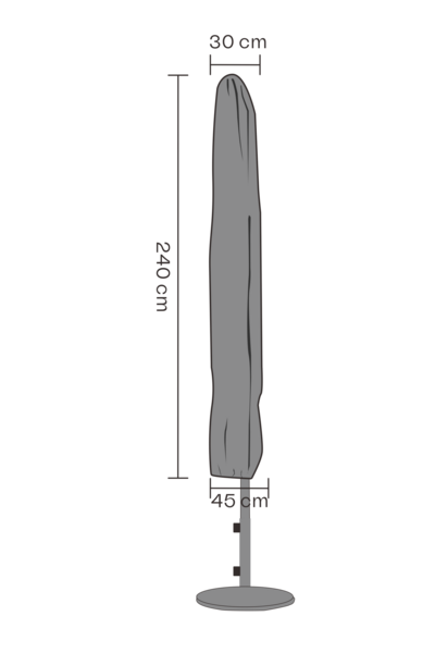 Møbeltrekk parasoll Black-Waterproof