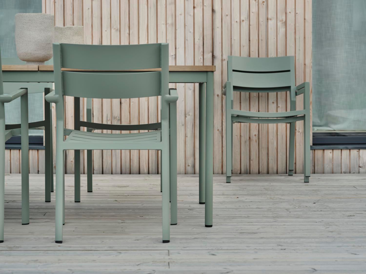 Delia stol med armlener Dusty Green