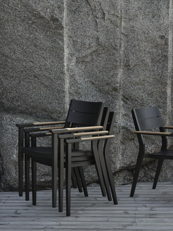 Chios stol med armlener Black_Ash