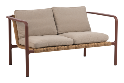 Motty 2-seter sofa Zin Red/Teddy Beige