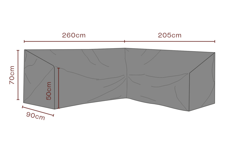 Møbeltrekk hjørnesofa Black-Breathable