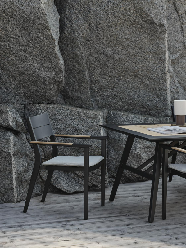 Chios stol med armlener Black_Ash
