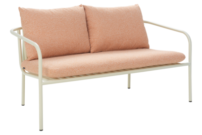 Bendt 2-seter sofa Pearl White/Teddy Orange