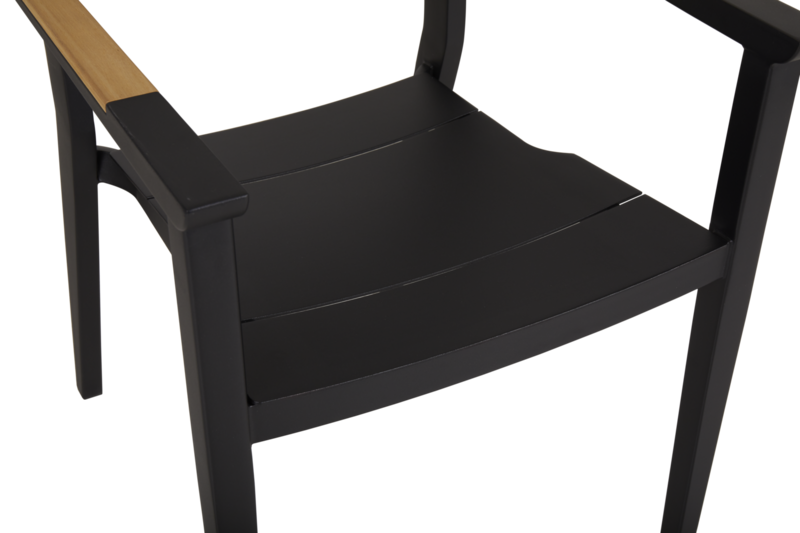 Chios stol med armlener Black_Ash