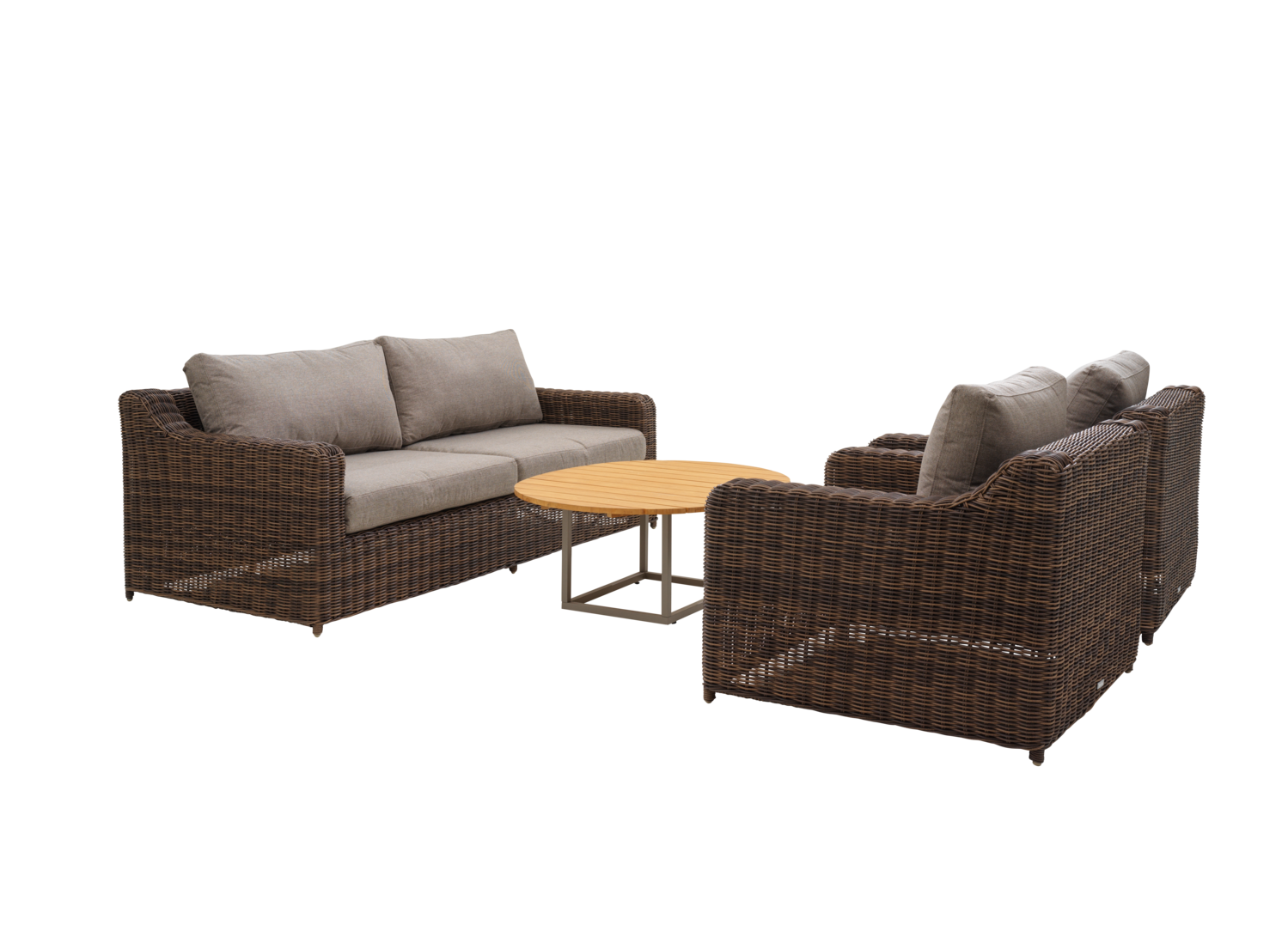 Glendon 2,5-seters sofa Dark Brown/Soft Moose