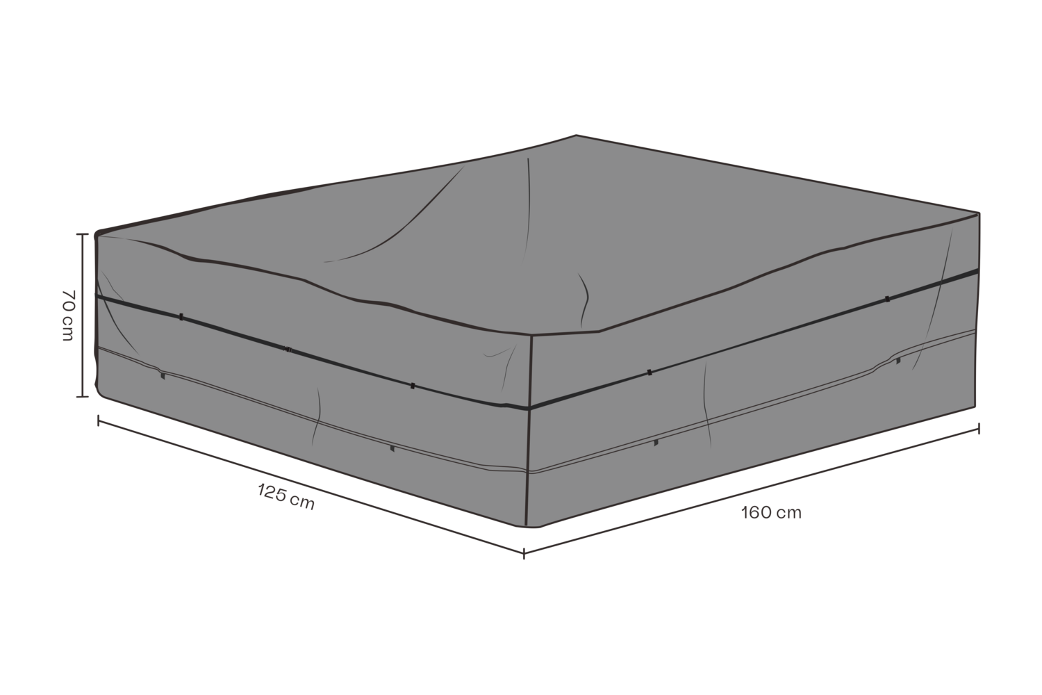 Møbeltrekk sofa Black-Breathable