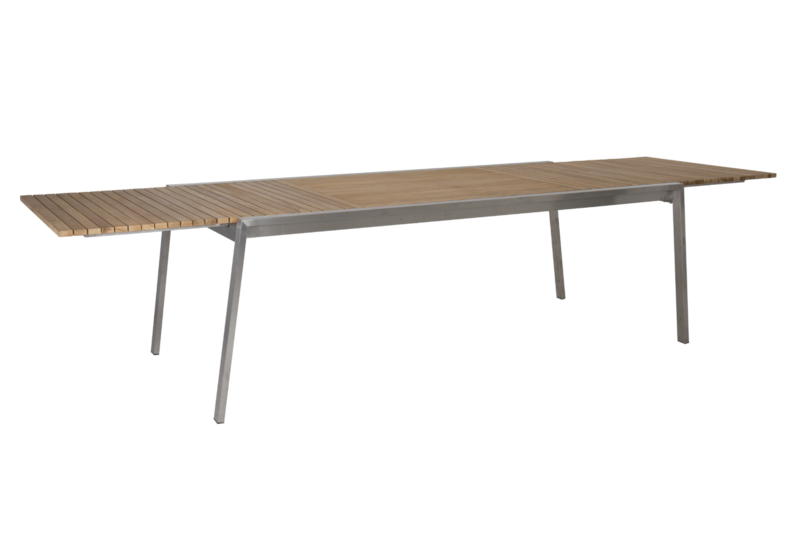 Naos spisebord Stainless steel/teak