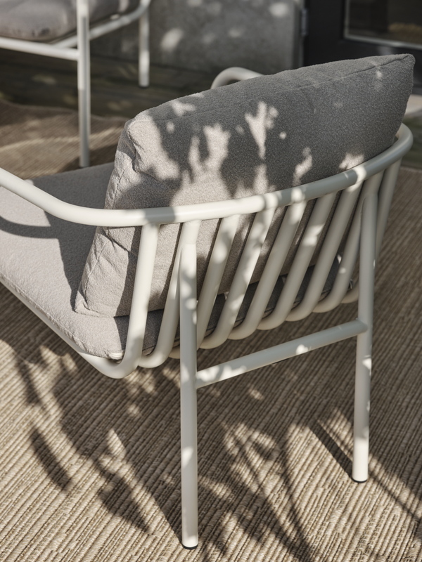 Bendt lenestol Pearl White/Teddy Beige