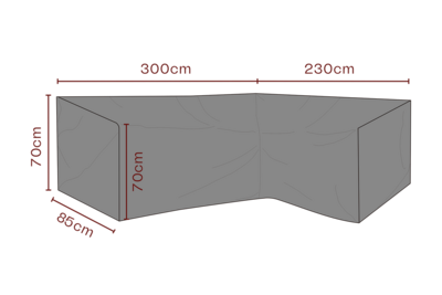 Møbeltrekk hjørnesofa Black-Breathable