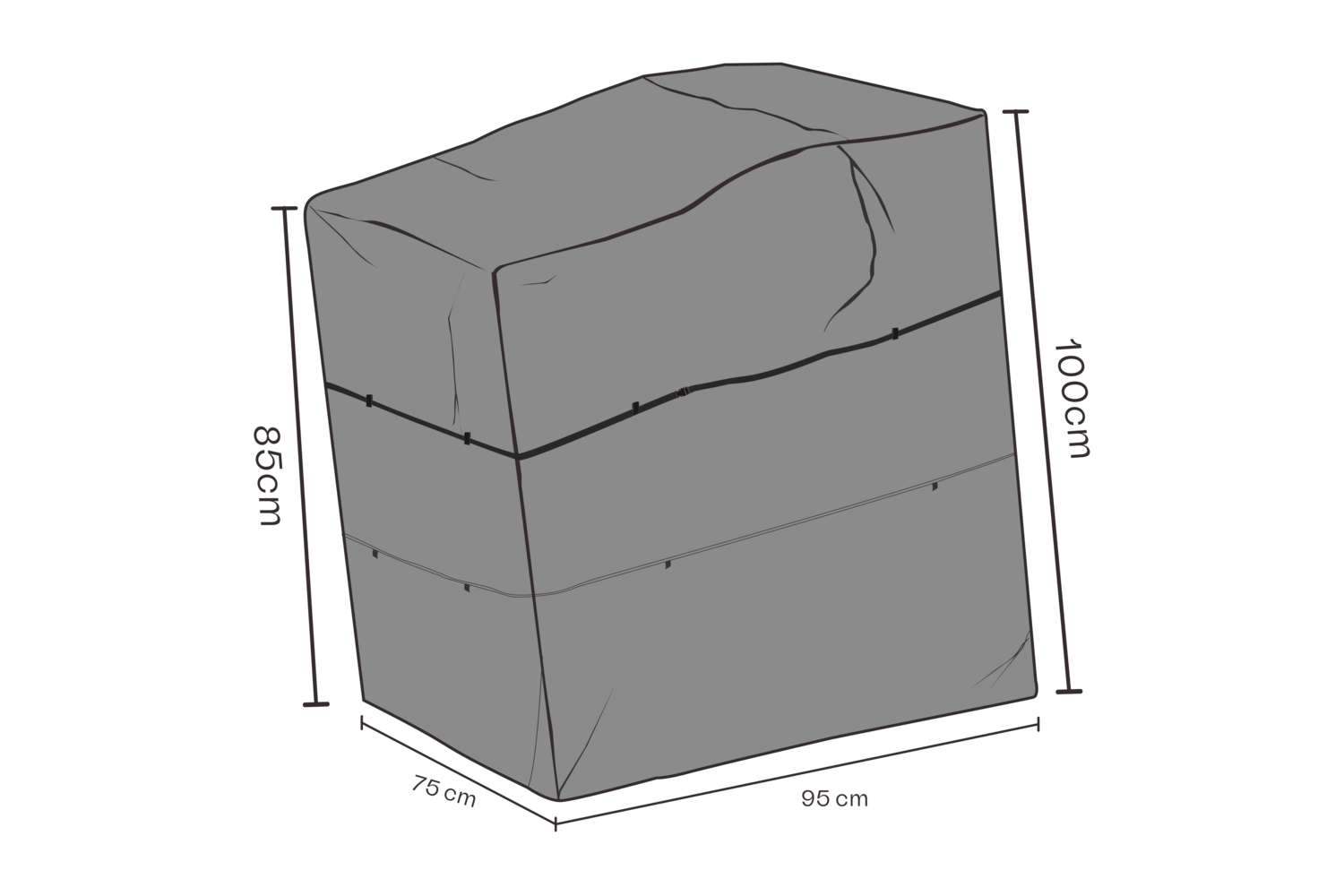 Møbeltrekk reclinerstol Black-Breathable