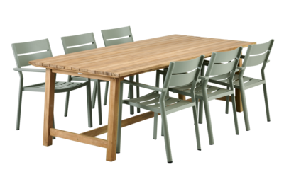 Delia stol med armlener Dusty Green