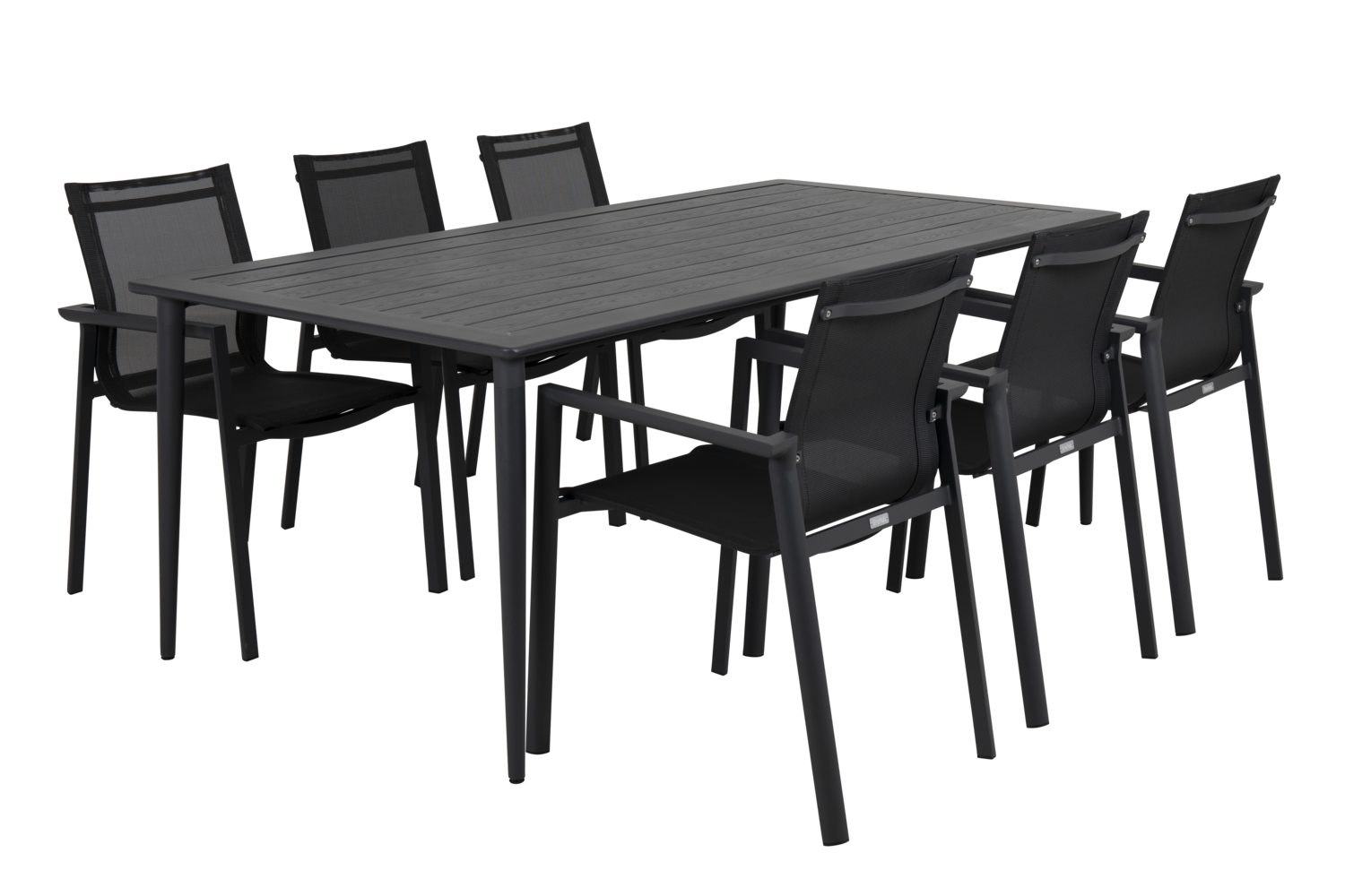 Delia stol med armlener Antracit/Svart