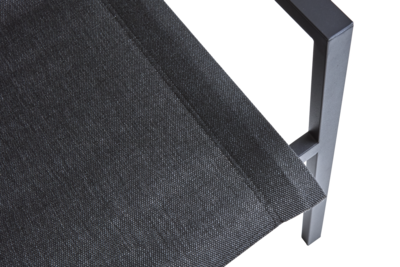 Comfy stol med armlener Svart/svart