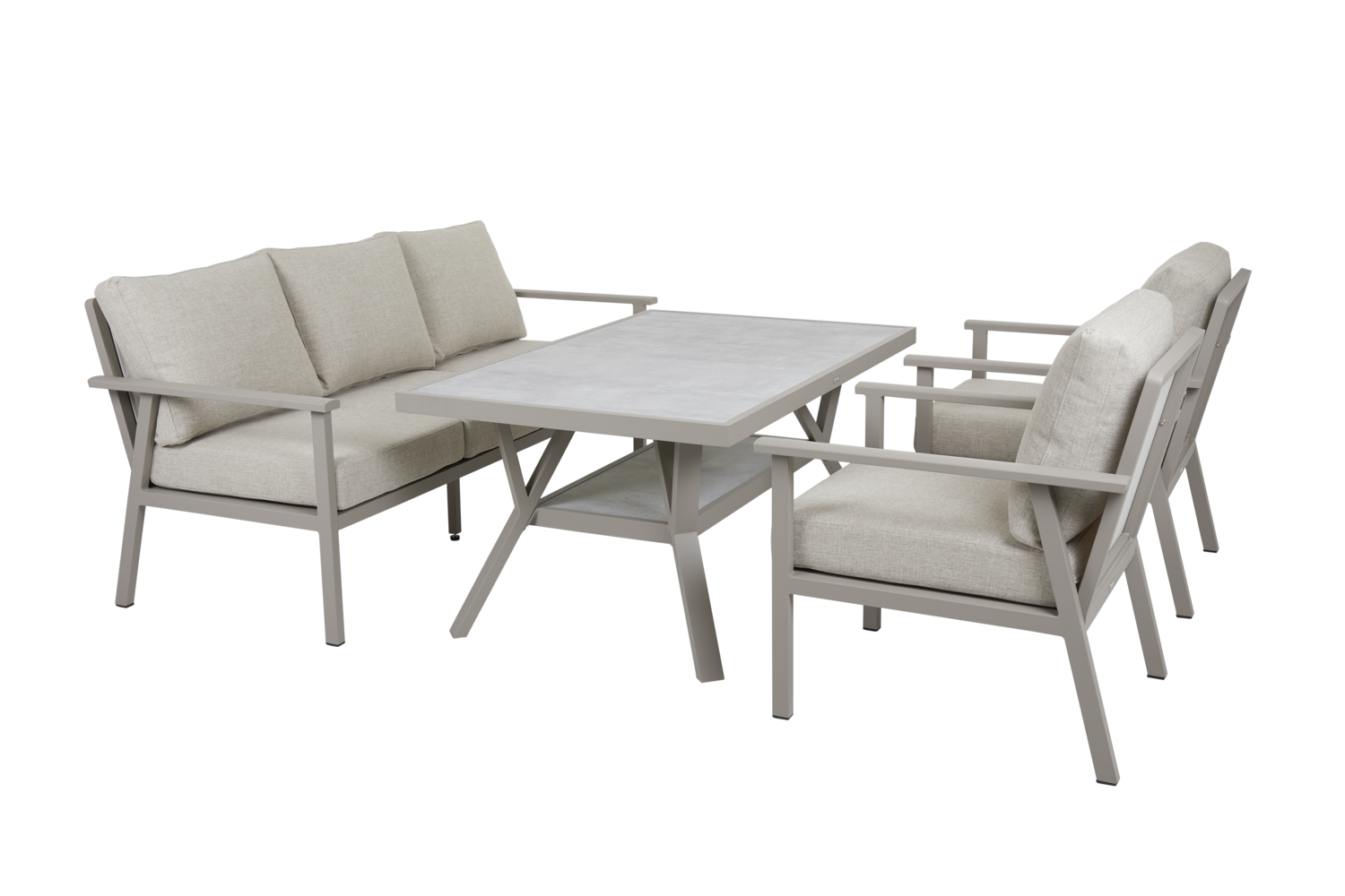 Samvaro High 3-seter sofa Khaki/Sand