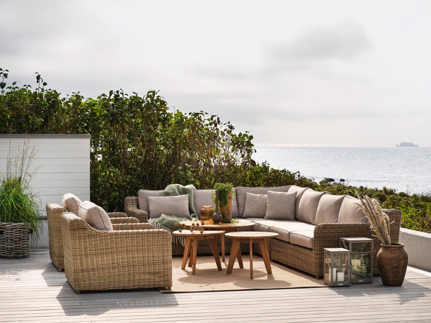 Glendon lenestol Rustik/beige