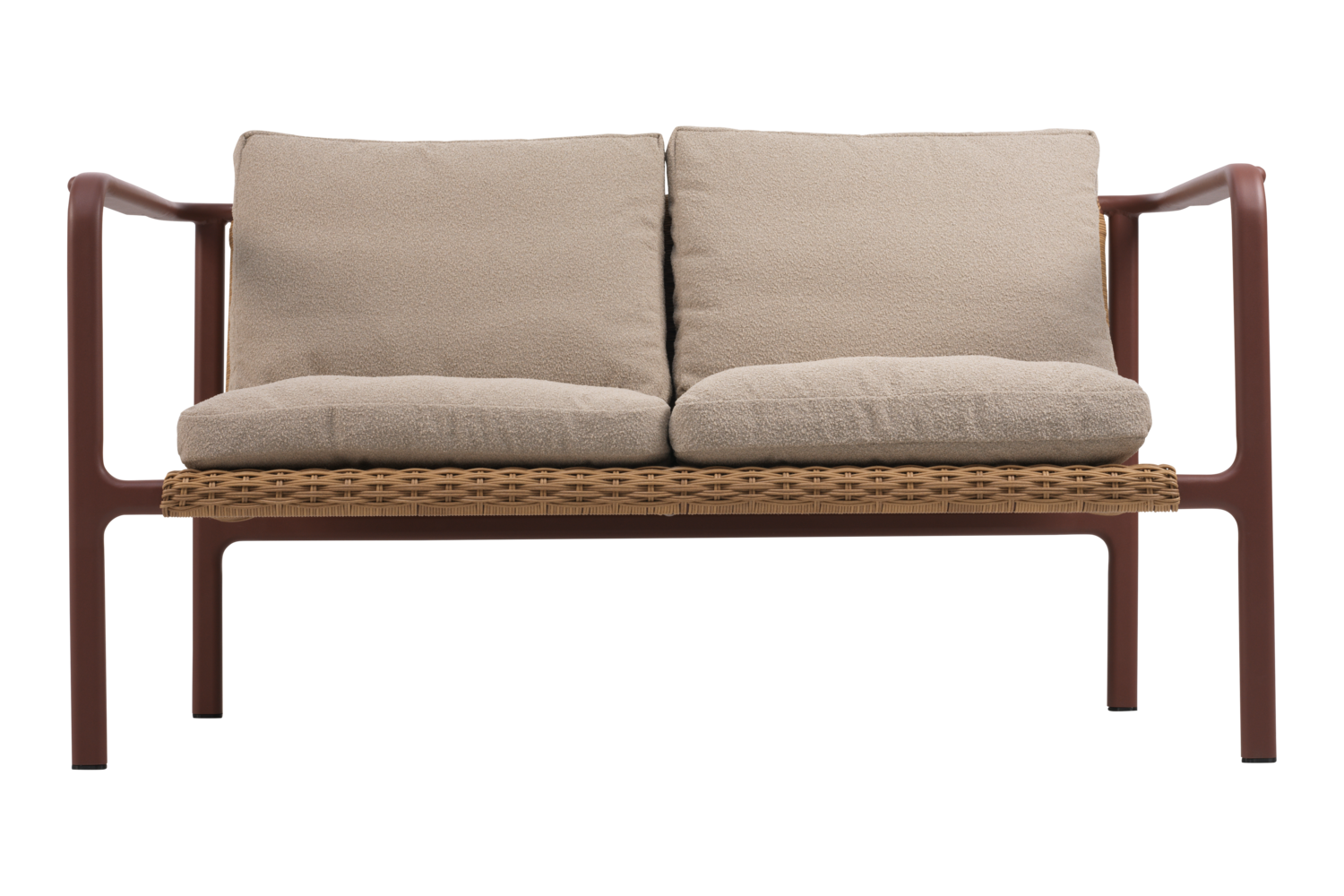 Motty 2-seter sofa Zin Red/Teddy Beige