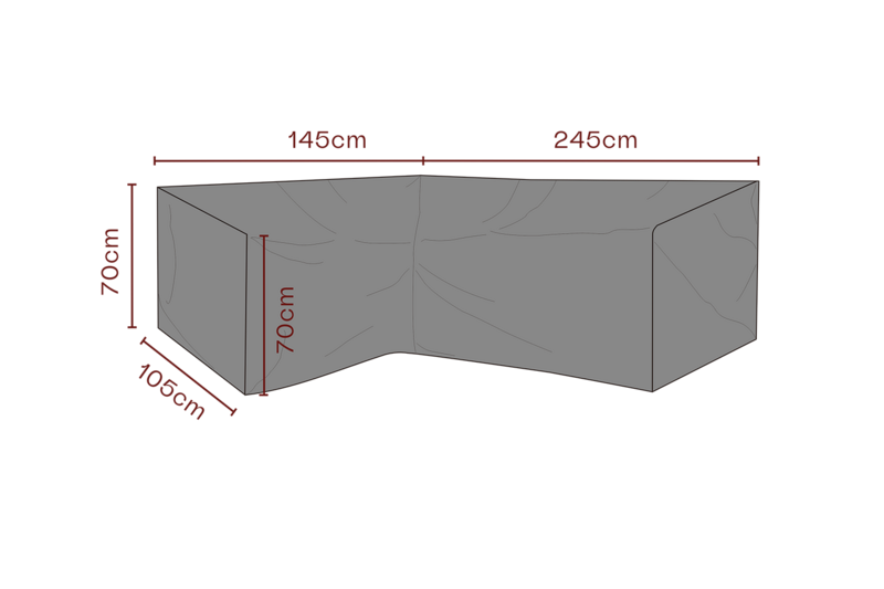 Møbeltrekk hjørnesofa Black-Breathable