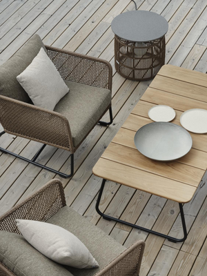 Nolli sofabord Svart/teak
