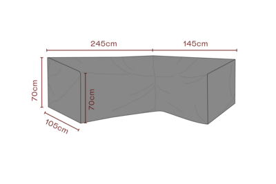 Møbeltrekk hjørnesofa Black-Breathable