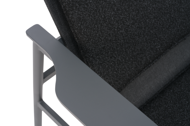 Soro loungestol Antracit/Teddy Black