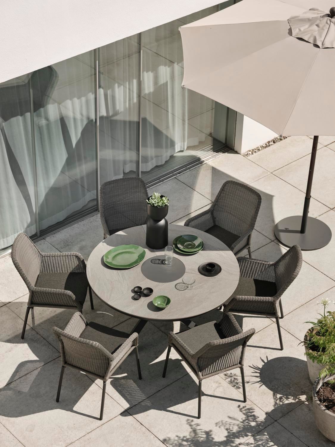 Flat parsollfot, 45 kg Antracit