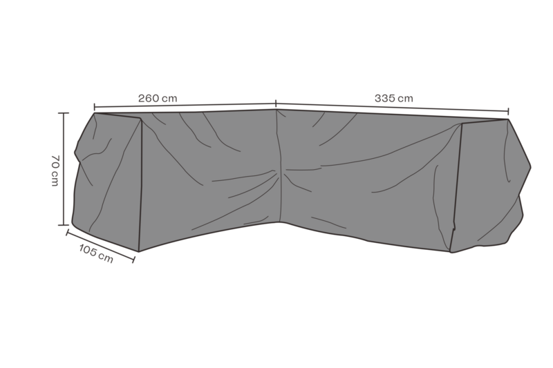 Møbeltrekk hjørnesofa Black-Breathable