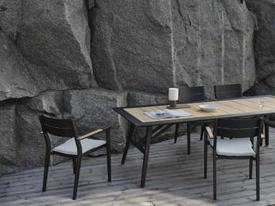 Chios stol med armlener Black_Ash