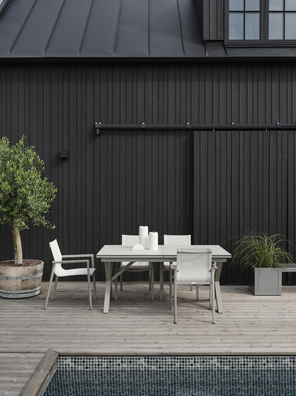 Delia stol med armlener Khaki/Off-white