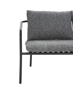 Bendt 2-seter sofa Svart/Teddy Ant