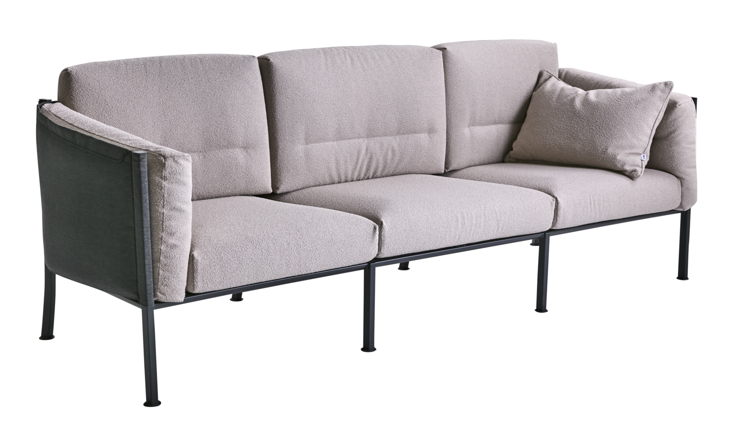 Delux 3-seter sofa Black/Teddy Beige