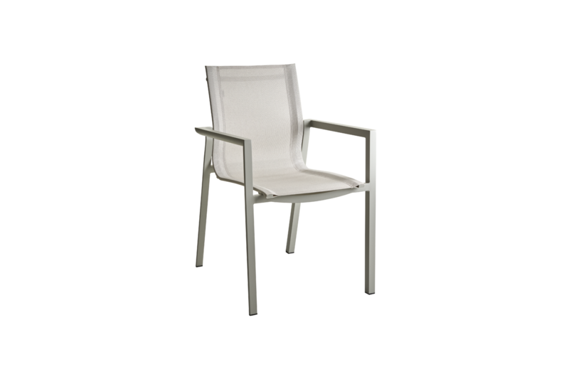 Delia stol med armlener Light Grey/Off-White