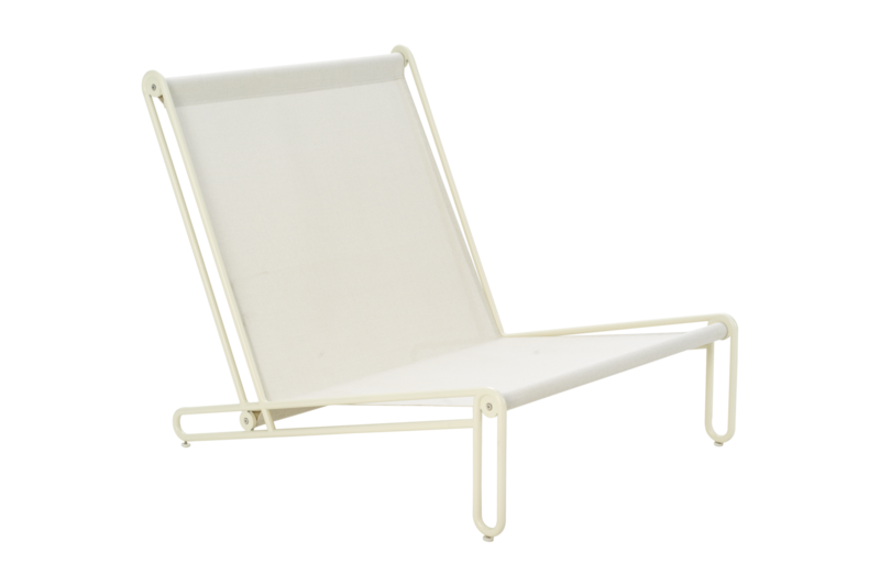Blixt loungestol Pearl White/Teddy Orange