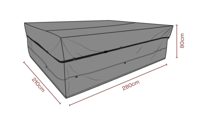 Møbeltrekk sett Black-Breathable