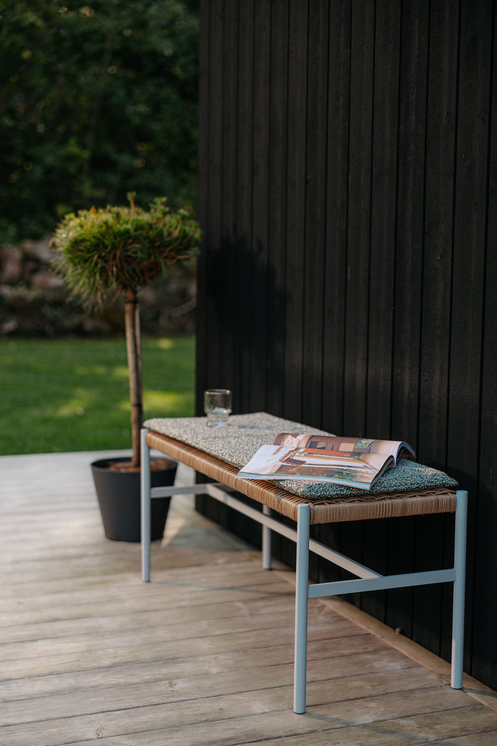 DK benk Light Grey/Natur