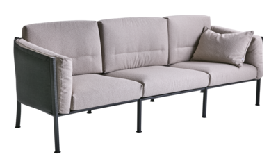 Delux 3-seter sofa Black/Teddy Beige