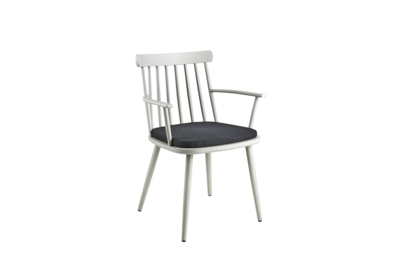Winsor stol med armlener Light Grey/Raven